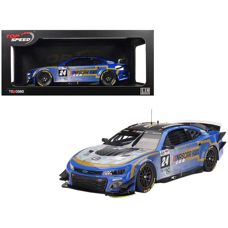 Chevrolet Camaro ZL1 #24 Jenson Button – Jimmie Johnson – Mike Rockenfeller “Hendrick Motorsports – NASCAR Next Gen Garage 56” Innovative “24 Hours of Le Mans” (2023) 1/18 Model Car by Top Speed