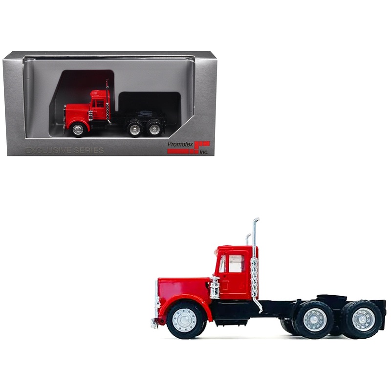 Peterbilt Short Day Cab Red 1/87 (HO) Plastic Model Car by Promotex
