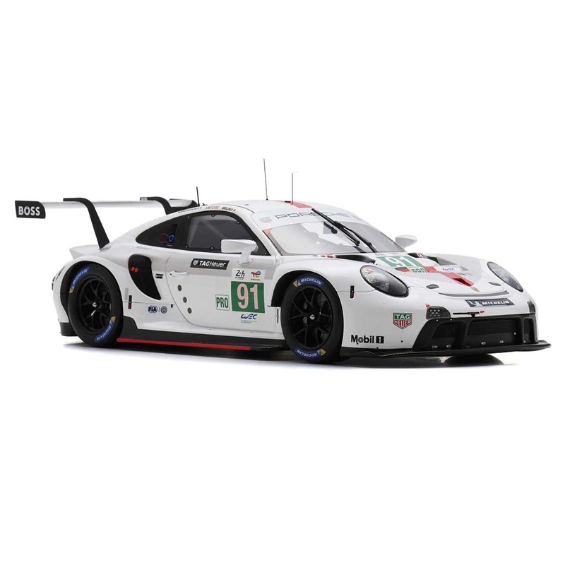 Porsche 911 RSR-19 #91 Gianmaria Bruni – Richard Lietz – Frederic Makowiecki “Porsche GT Team” GTE Pro Winner “24 Hours of Le Mans” (2022) with Acrylic Display Case 1/18 Model Car by Spark
