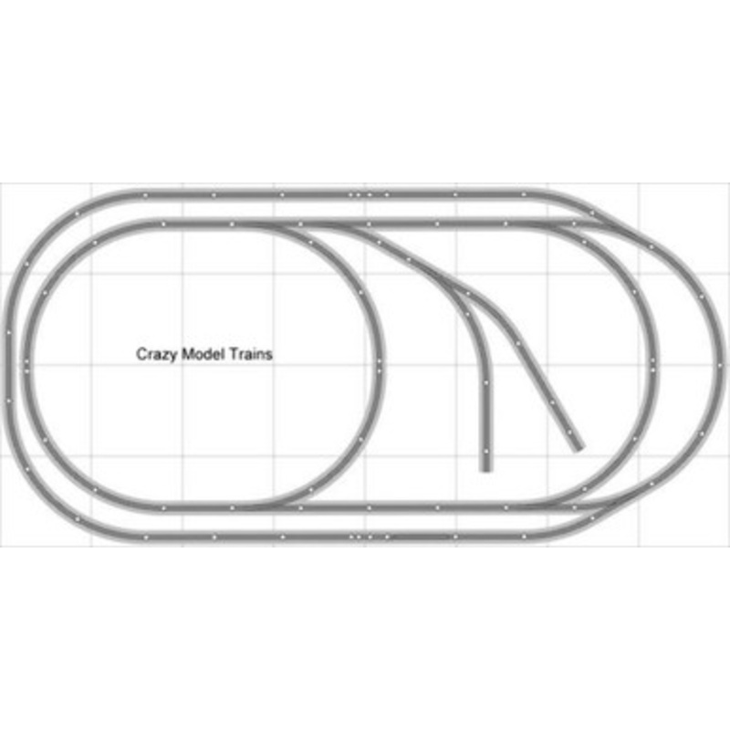 Bachmann E-Z Track Train Layout #005 Train Set HO Scale 4′ X 8′ Wire Switches