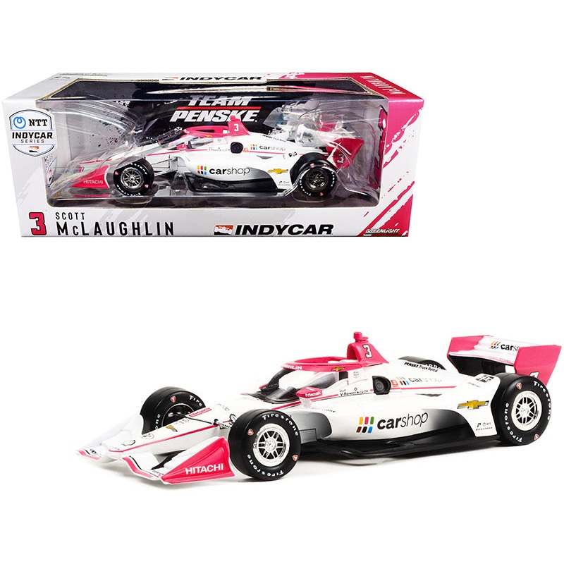 Dallara IndyCar #3 Scott McLaughlin “CarShop” Team Penske (Road Course Configuration) “NTT IndyCar Series” (2021) 1/18 Diecast Model Car by Greenlight