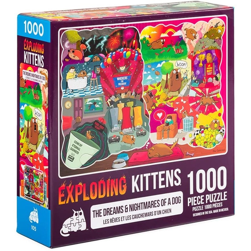 Exploding Kittens Puzzle – The Dreams & Nightmares of a Dog (1000pcs)