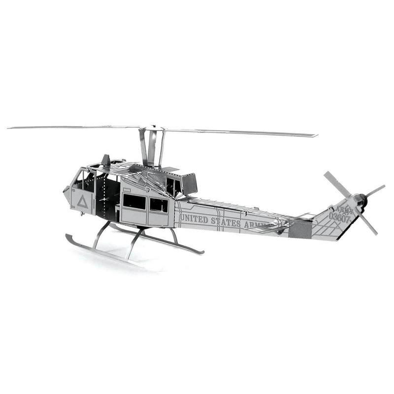 Model Kit Bell UH-1 Iroquois “Huey” Helicopter “United States Army” (Easy Difficulty) Steel Model by Metal Earth