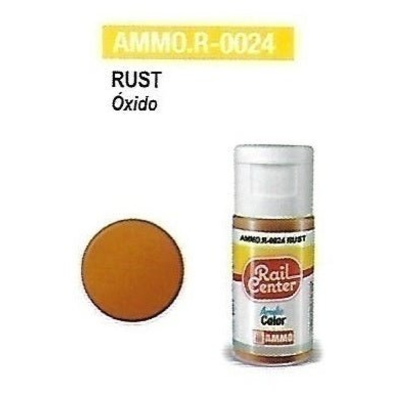 Rail Center Paint R-0024, Rust, 15ml bottle, Acrylic Paint