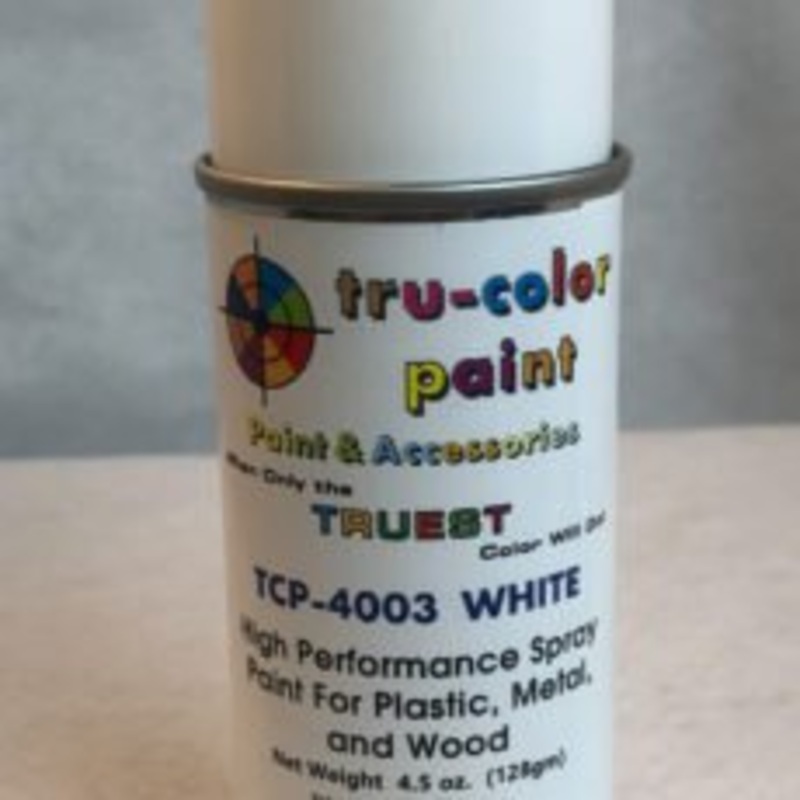 Tru Color TCP-4003 Gloss White, Spray Can, 4.5 ounce, Plastic, Metal and Wood