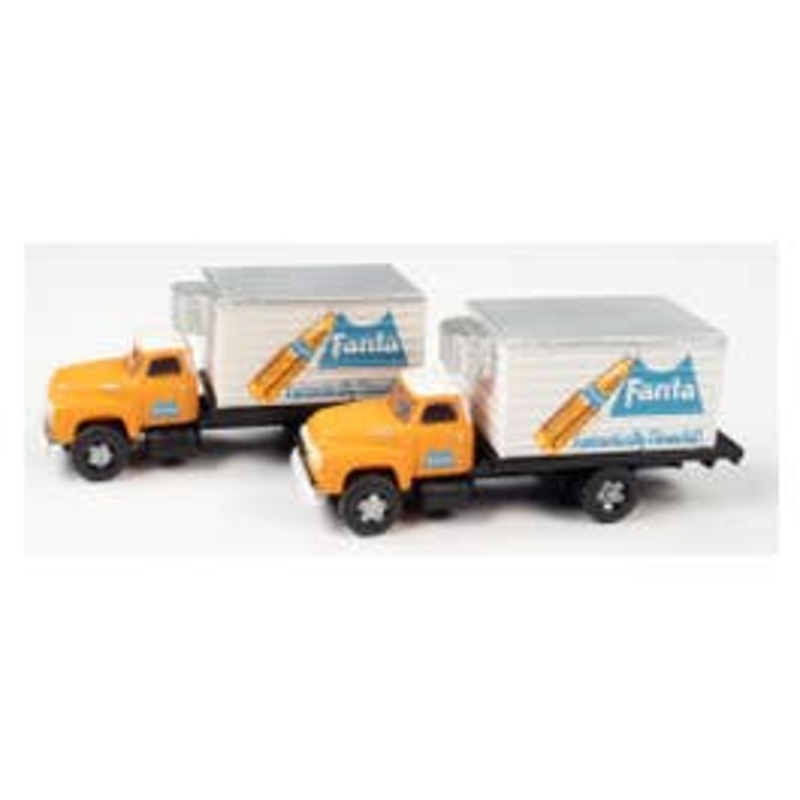 Classic Metal Works 50440 N 1954 FORD REFRIGERATED BOX TRUCK 2-PACK (FANTA)