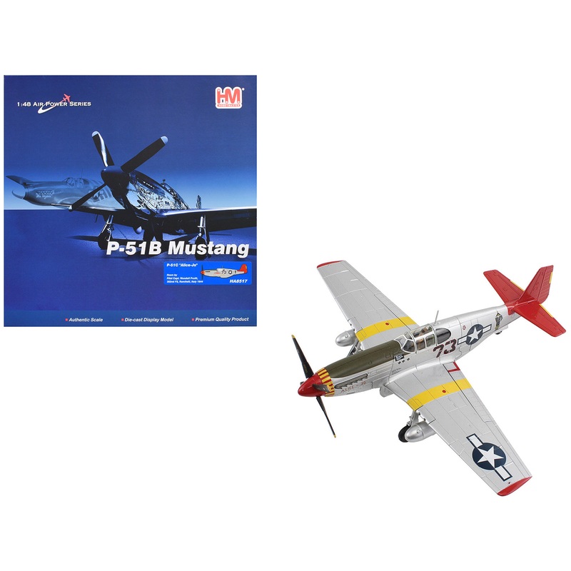 North American P-51C Mustang Fighter Aircraft “Alice-Jo Capt. Wendell Pruitt 302nd FS Italy” (1945) United States Army Air Force “Air Power Series” 1/48 Diecast Model by Hobby Master