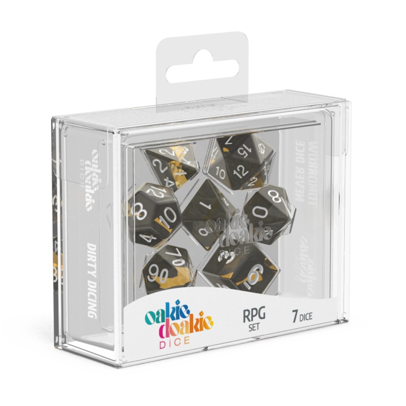 Oakie Doakie Dice – RPG Set Enclave Amber (7)