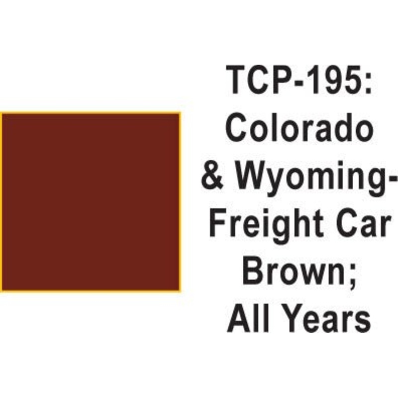 Tru Color TCP-195 Colorado and Wyoming Freight Car Brown Paint 1 ounce