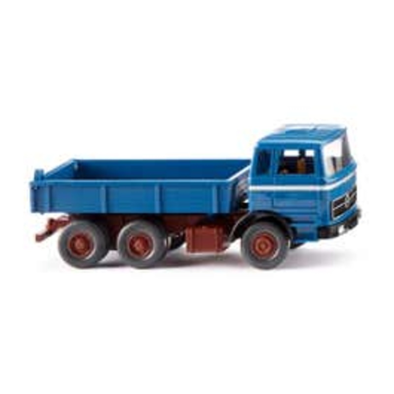 Wiking 42407  HO Flatbed tipper (MB) – azure blue