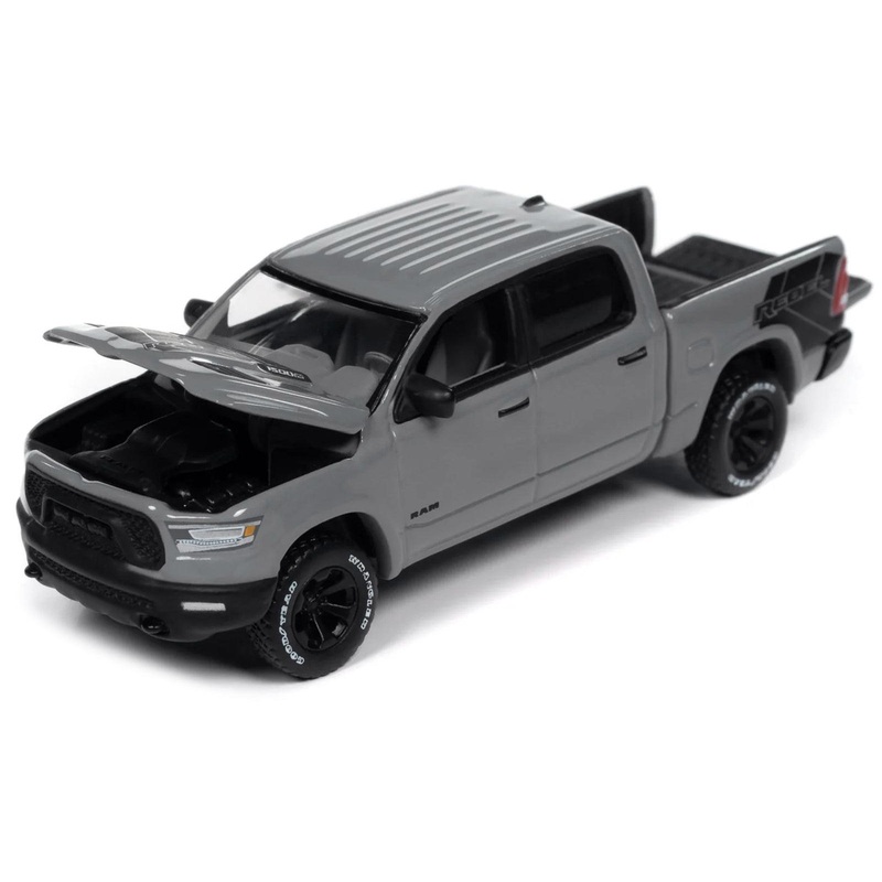 2023 Ram 1500 Rebel Havoc Edition Pickup Truck Ceramic Gray “Muscle Trucks” Series 1/64 Diecast Model Car by Auto World