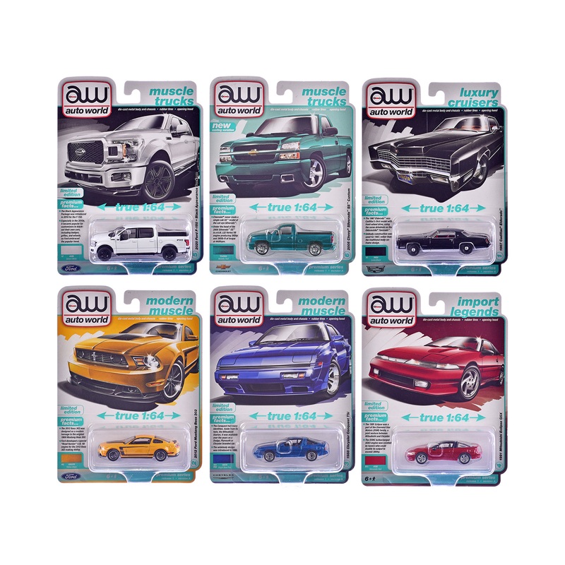 Auto World Premium 2025 Release 1 Set A of 6 pieces 1/64 Diecast Model Cars by Auto World