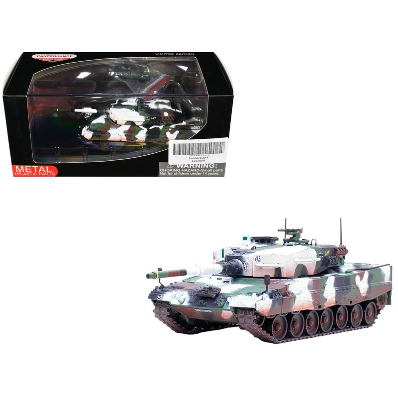 Leopard 2A4 Main Battle Tank with Snorkel “Winter Camouflage” German Army “Armor Premium” Series 1/72 Diecast Model by Panzerkampf