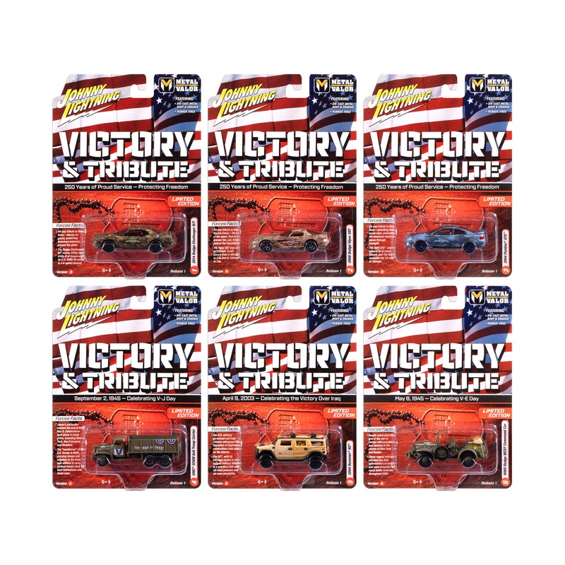 “Military” Set A of 6 pieces 2025 Release 1 Limited Edition Diecast Models by Johnny Lightning
