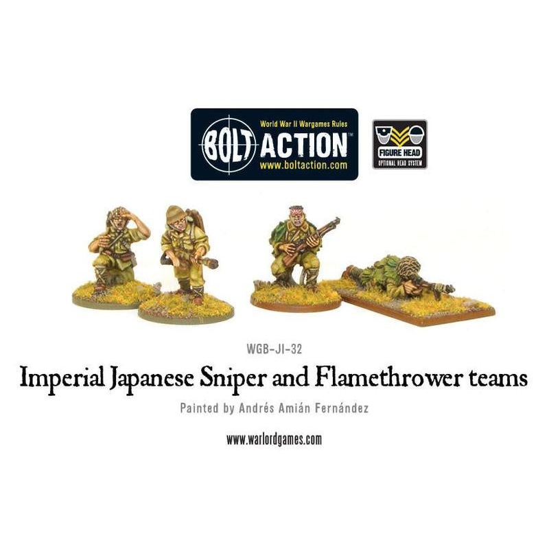 Warlord – Bolt Action: Imperial Japanese Sniper and Flamethrower Teams (Metal)