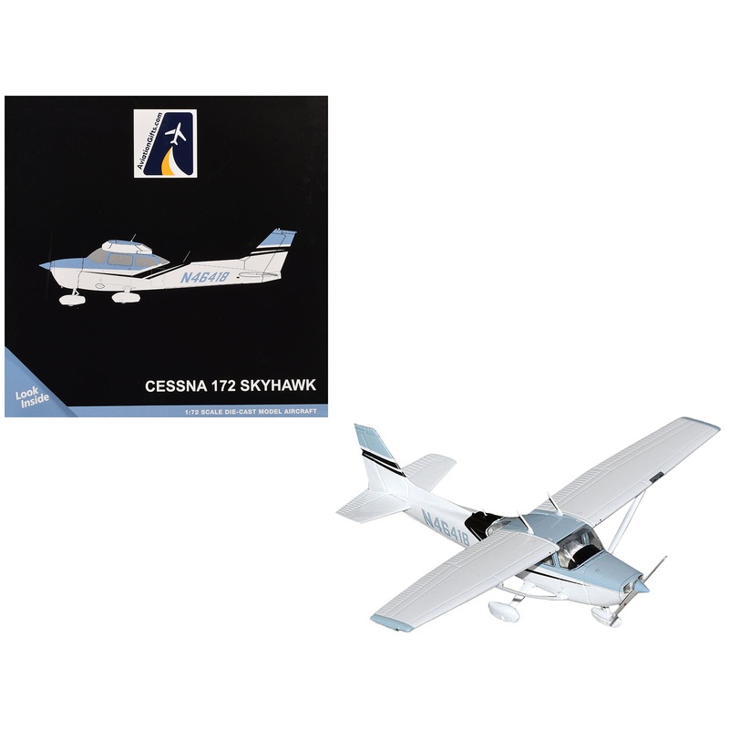 Cessna 172 Skyhawk Aircraft “N46418” Light Blue and White “Gemini General Aviation” Series 1/72 Diecast Model Airplane by GeminiJets