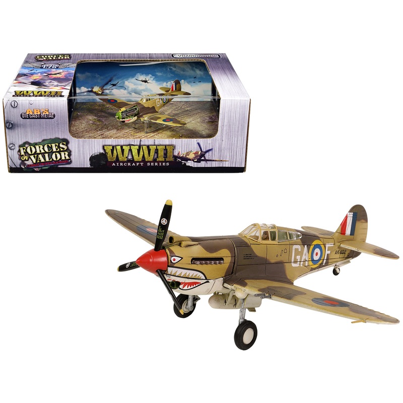 Curtiss P-40B Tomahawk MK IIB Aircraft Fighter “112 Squadron (Royal Air Force) AK402 GA-F North Africa” (October 1941) “WW2 Aircrafts Series” 1/72 Diecast Model by Forces of Valor