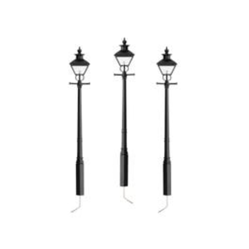 Lionel 2429190  O Decorative Street Light 3-Pack – Black
