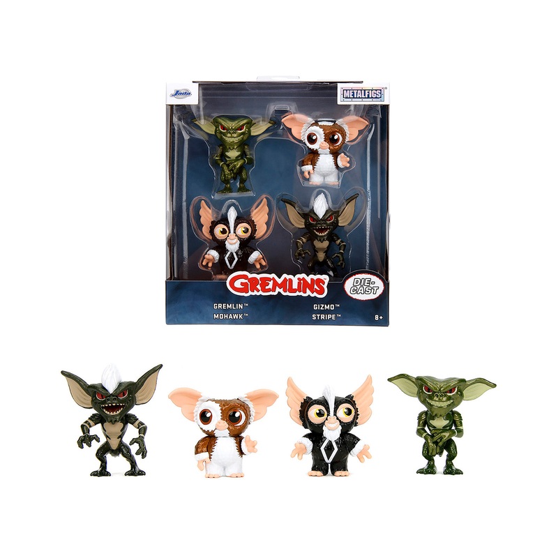 Set of 4 Diecast Figures “Gremlins” (1984) Movie “Metalfigs” Series Diecast Models by Jada