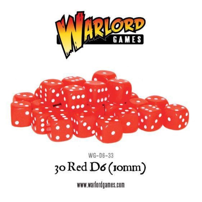 Warlord – Spot dice 10mm – Red (30)