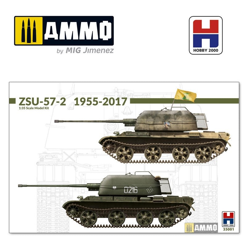 Hobby 2000 – 1/35  ZSU-57-2 1955-2017 (w/bonus 11 Painting and Marking)