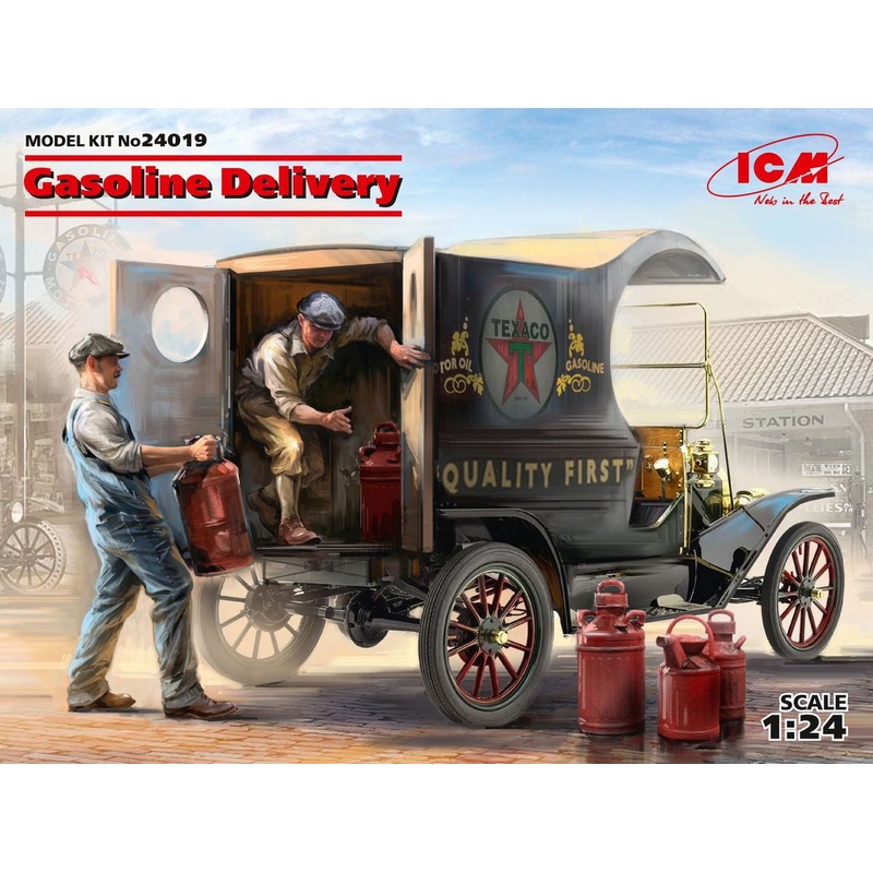 ICM – 1/24 Model T 1912 Delivery Car w/ American Gasoline Loaders
