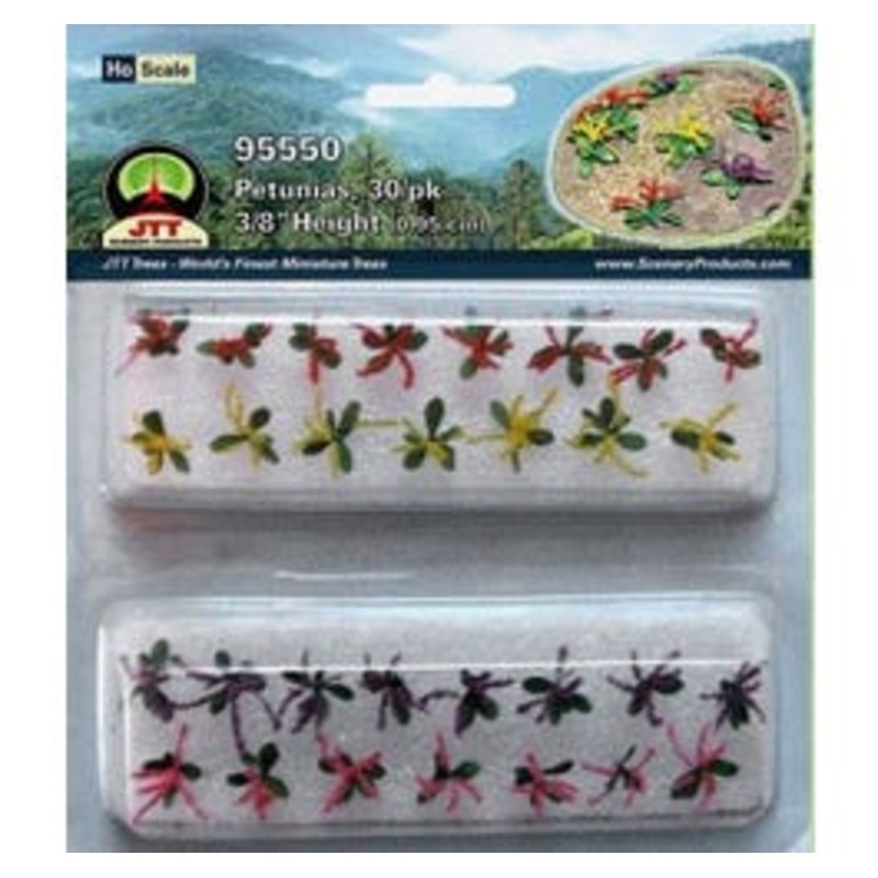 JTT 95550 HO PETUNIAS 3/8″, 30/pk