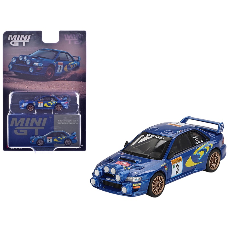 Subaru Impreza WRC98 #3 Colin McRae – Nicky Grist 3rd Place “Rally Monte-Carlo” (1998) Limited Edition 1/64 Diecast Model Car by Mini GT