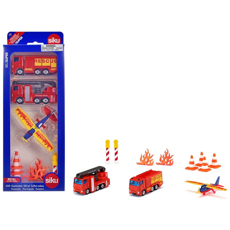 Fire Brigade 11 piece Set Diecast Models by Siku