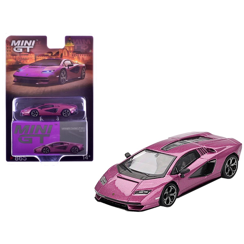 Lamborghini Countach LPI 800-4 Viola 30th Metallic Limited Edition 1/64 Diecast Model Car by Mini GT
