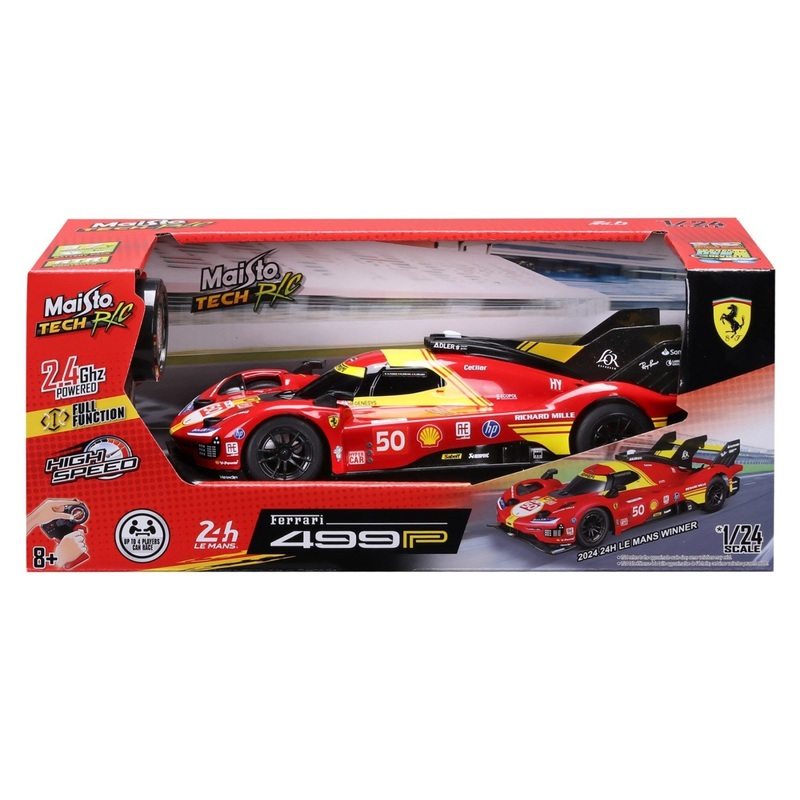 Maisto – 1/24 R/C Ferrari 499P LMH #50 Le Mans Champion 2024 (20cm Long)