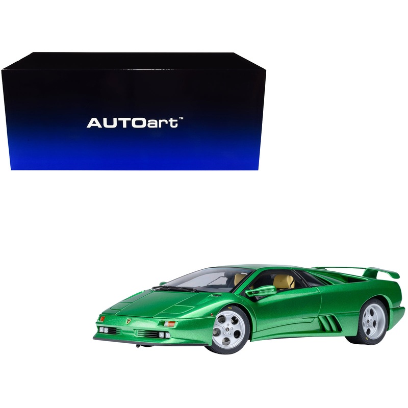 Lamborghini Diablo SE30 Verde Mic/Green Metallic 1/18 Model Car by Autoart