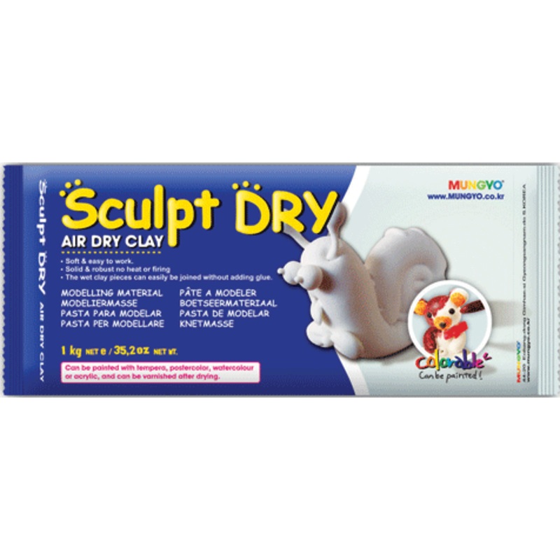 Mungyo – Sculpt Dry Air Dry Clay – White 500g