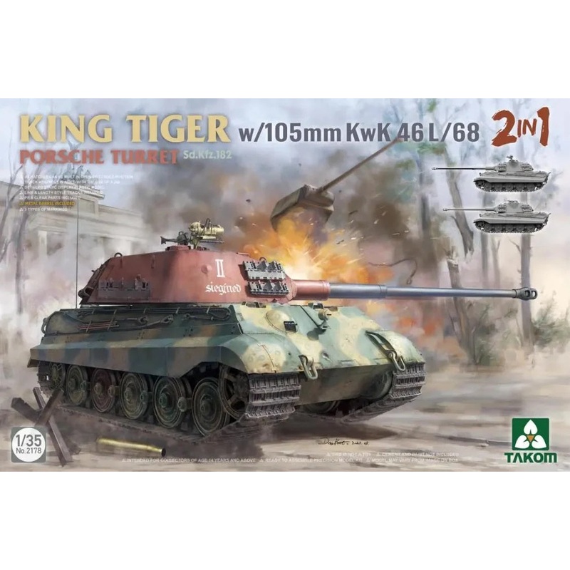 Takom – 1/35 King Tiger w/ 105mm KwK 46L/68 (2in1)