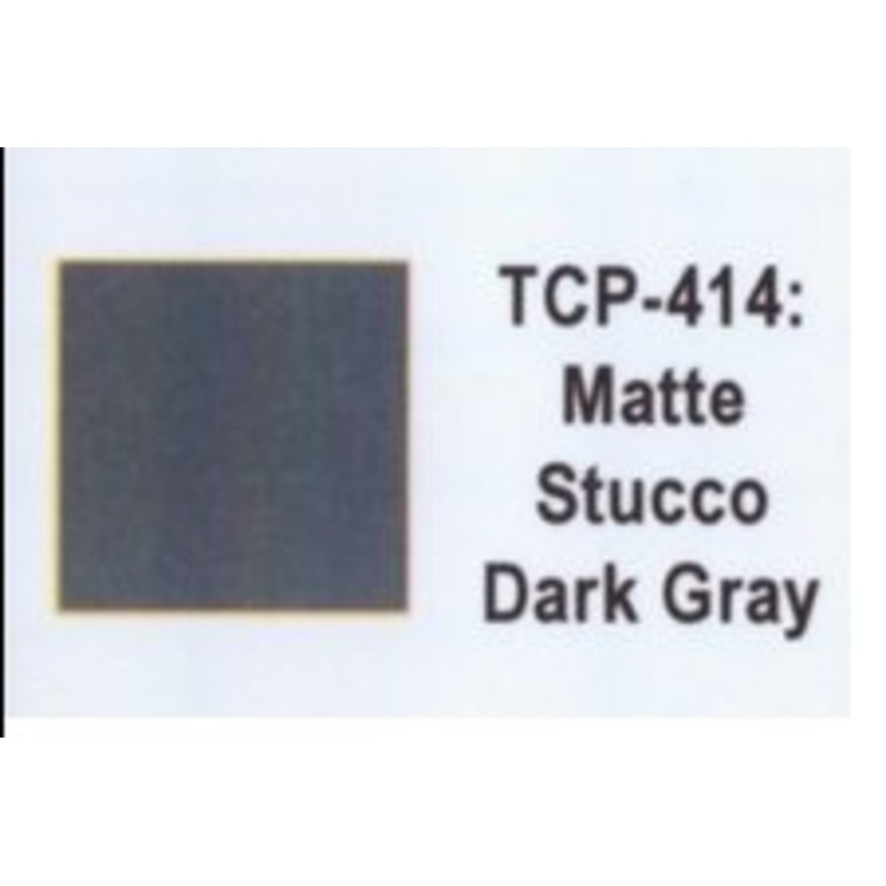 Tru Color TCP-414 Matte Dark Grey Stucco, Paint 1 ounce