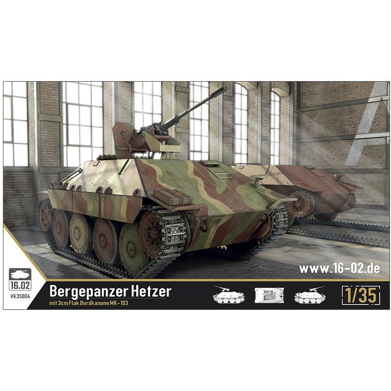 16.02 – 1/35 Bergepanzer Hetzer mit 3cm Flak Bordkanone MK-103