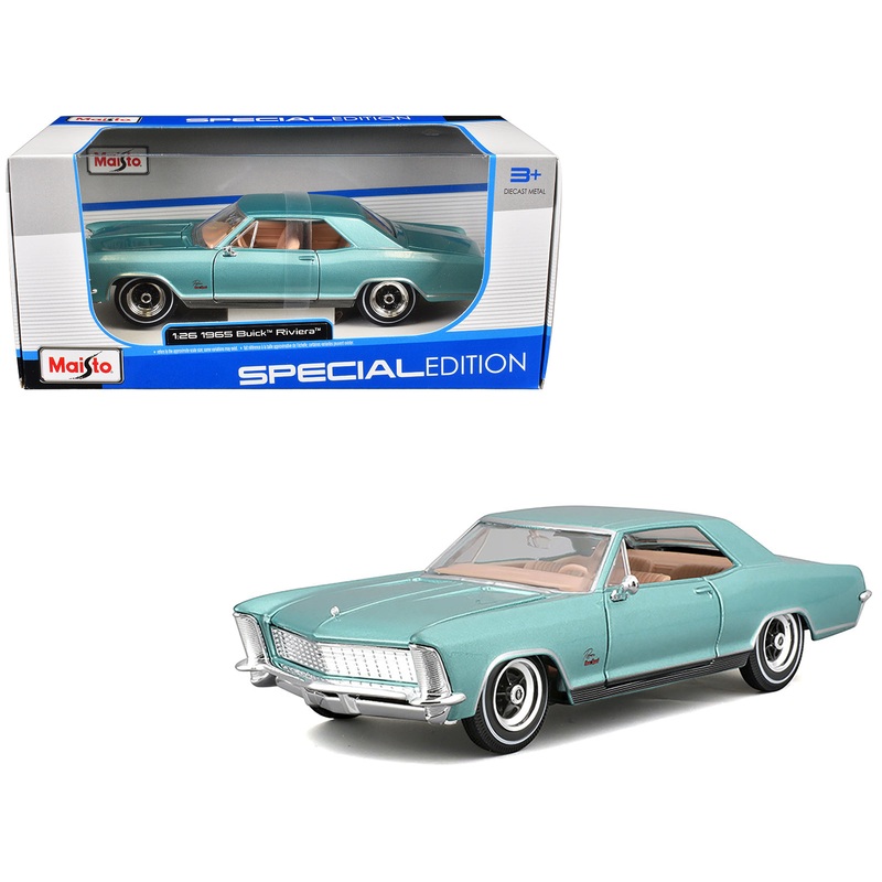 1965 Buick Riviera Gran Sport Light Blue Metallic “Special Edition” Series 1/26 Diecast Model Car by Maisto