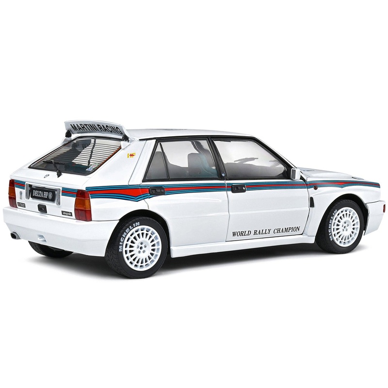1992 Lancia Delta HF Integrale Evo 1 Martini 6 White with Blue and Red Stripes “World Rally Champion – Martini Racing” 1/18 Diecast Model Car by Solido