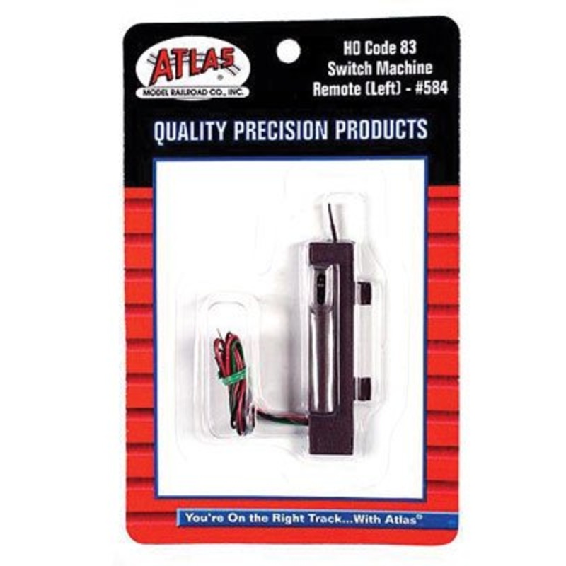 Atlas 584 HO, Code 83, Switch Machine, Remote, Left Hand