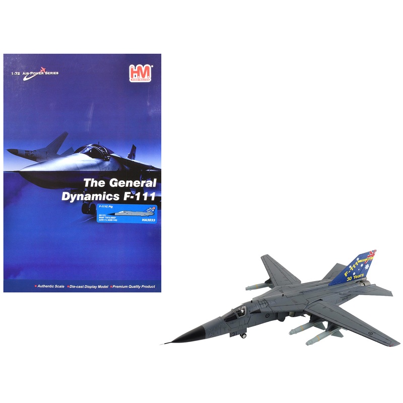 General Dynamics F-111C Pig Aircraft “A8-131 F-111 Operations 30th Anniversary” (2003) Royal Australian Air Force “Air Power Series” 1/72 Diecast Model by Hobby Master