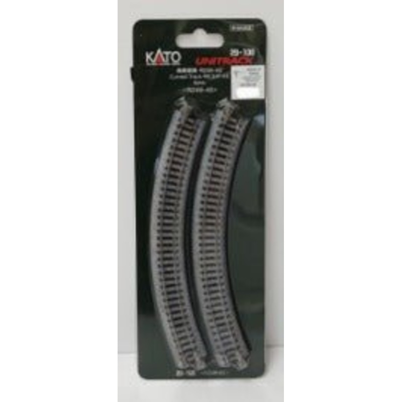Kato 20-100 N Unitrack 9-3/4″ (149mm) Radius Curve 45 Degree (4 Pieces)