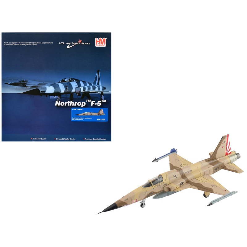 Northrop F-5N Tiger II Aircraft “761575 VFC-111 Sundowners Naval Air Station Key West” (2013) United States Navy “Air Power Series” 1/72 Diecast Model by Hobby Master