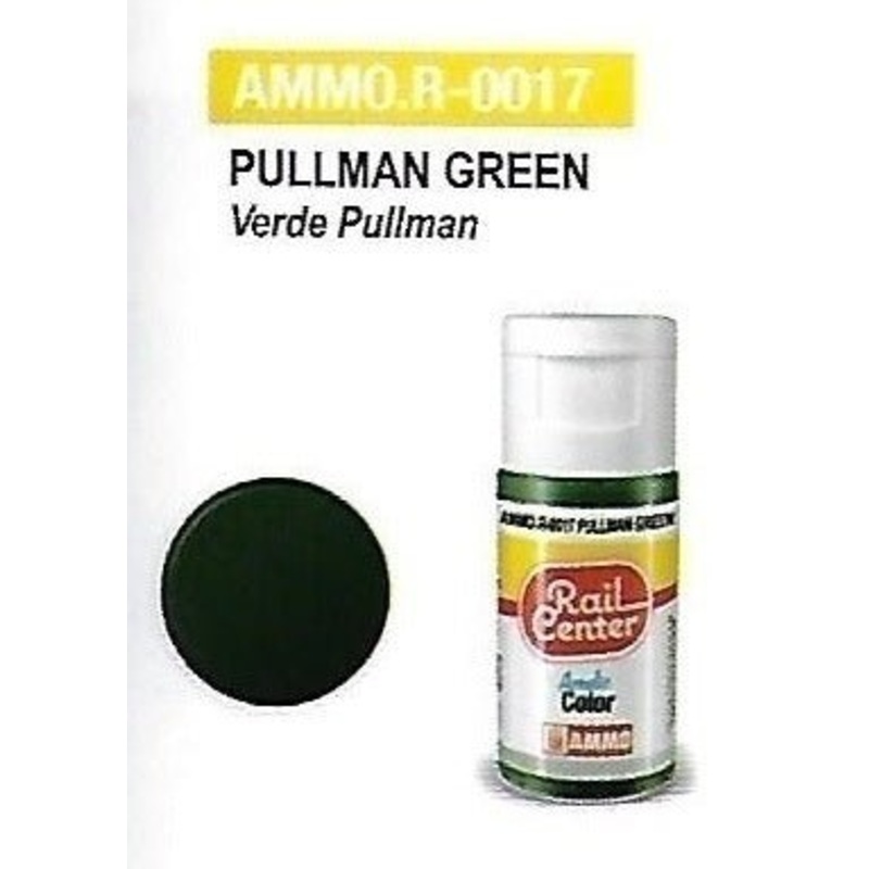 Rail Center Paint R-0017, Pullman Green, 15ml bottle, Acrylic Paint
