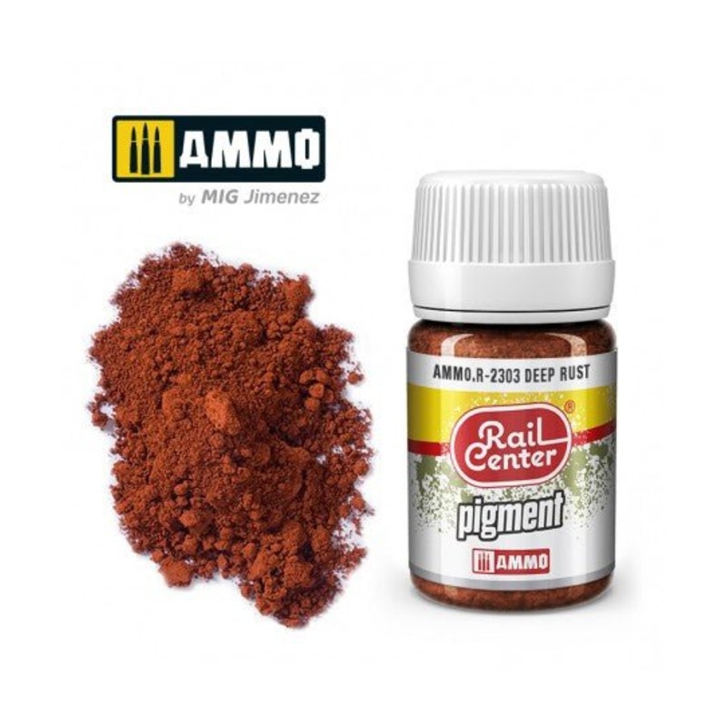 Rail Center Paint R-2303, Pigment, Deep Rust, 35ml bottle, Dry Pigment