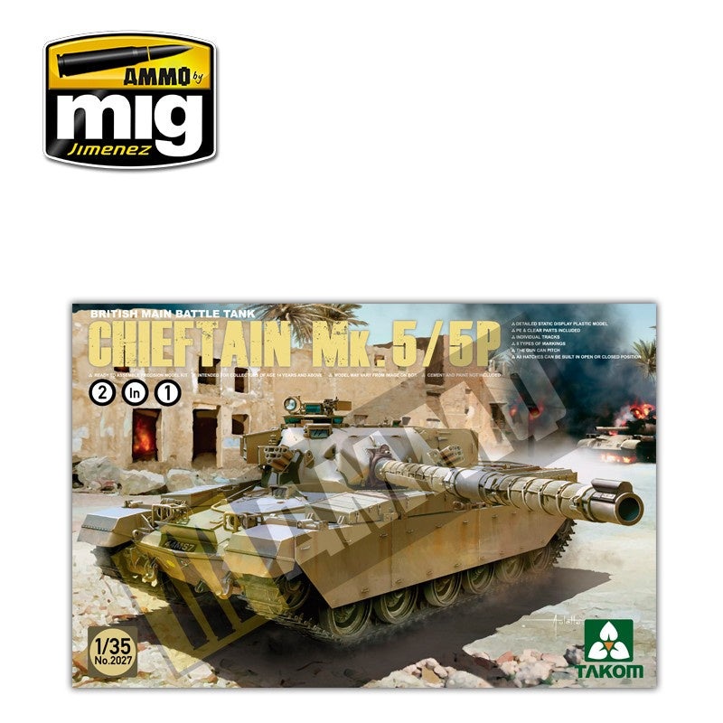 Takom – 1/35 British Main Battle Tank Chieftain Mk.5/P 2 in 1