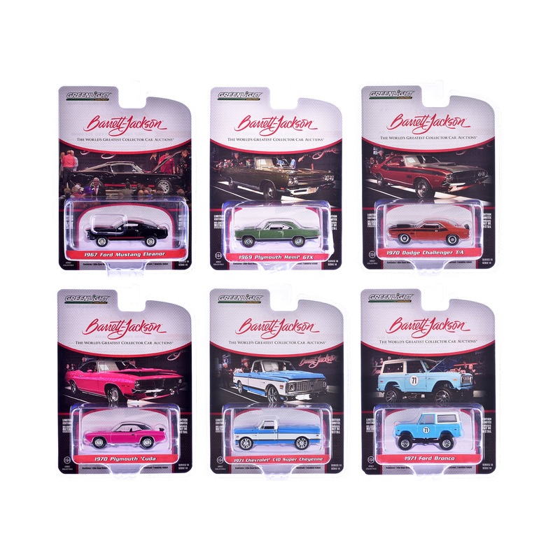 Barrett Jackson “Scottsdale Edition” Set of 6 Cars Series 14 1/64 Diecast Model Cars by Greenlight