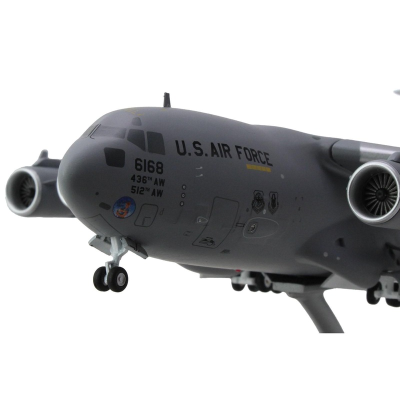 Boeing C-17 Globemaster III Transport Aircraft “Dover Air Force Base” United States Air Force (06-6168) Gray “Gemini 200” Series 1/200 Diecast Model Airplane by GeminiJets