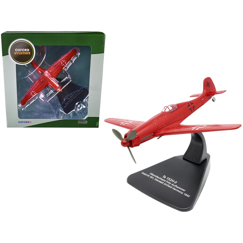 Focke-Wulf Ta 152H-0 War Plane Oberstleutnant Fritz Aufhammer Stab/JG 301 Stendall Airfield Germany (1945) “Oxford Aviation” Series 1/72 Diecast Model Airplane by Oxford Diecast
