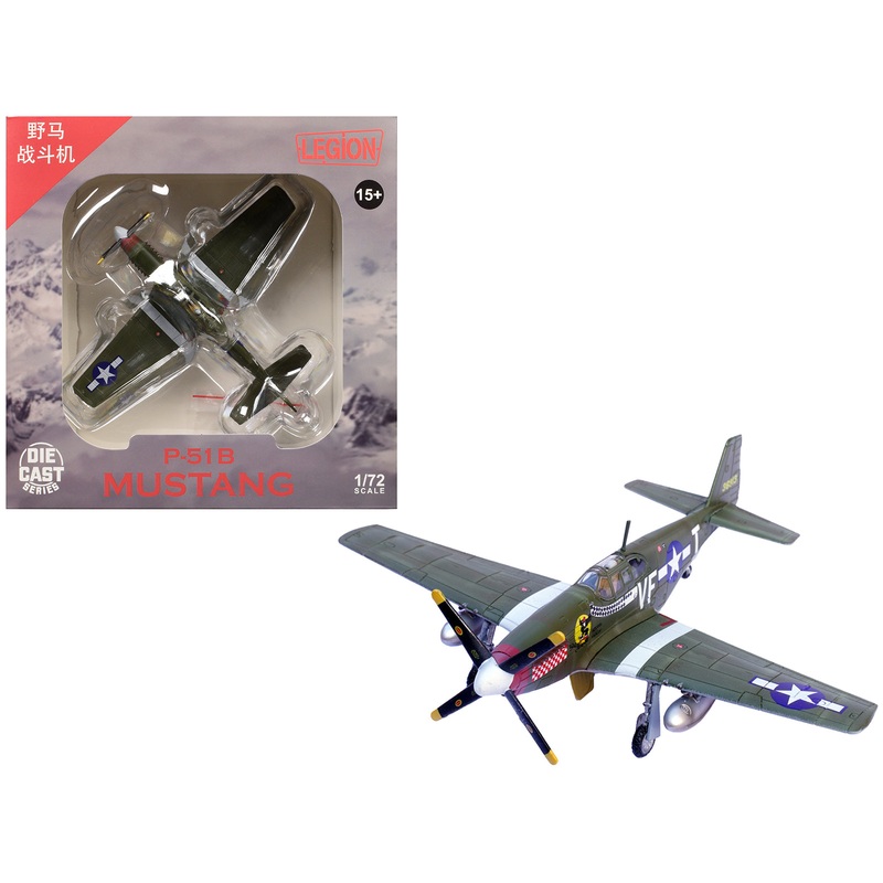 North American P-51B Mustang Aircraft “Shangri-La 336th Fighter Squadron 4th Fighter Group” (1944) United States Army Air Forces 1/72 Diecast Model Airplane by Legion