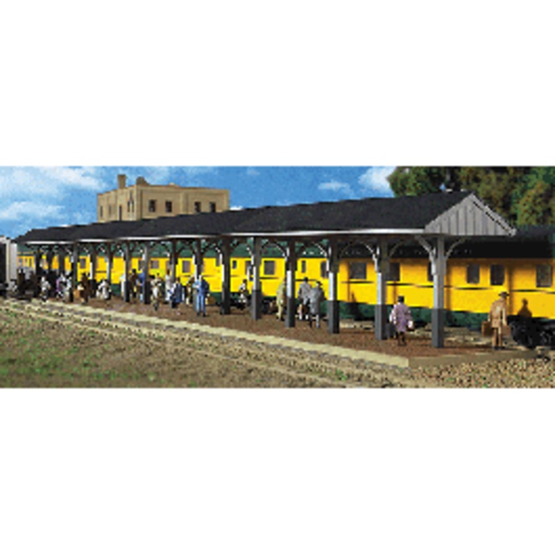 Walthers #933-3188 Wood Station Shed & Platform Kit – Includes 4 Sections